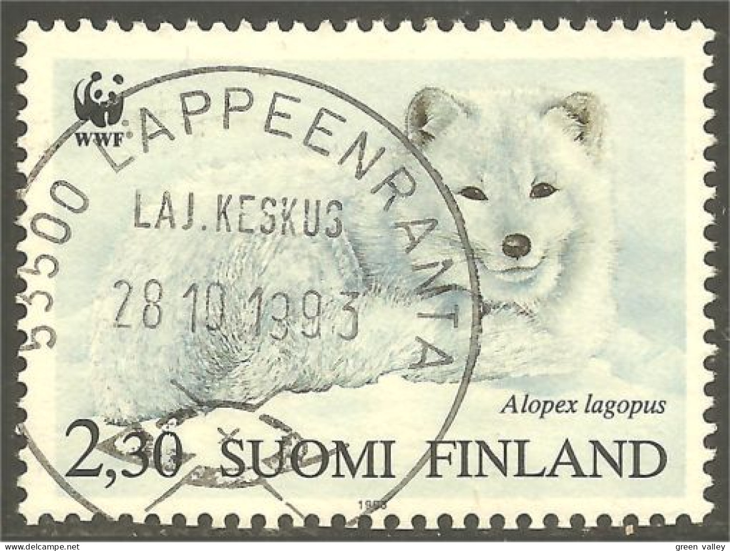 396 Finland 1993 LAPPEENRANTA Renard Fox Fuchs Vos Zorro Volpe Raposa (FIN-187b) - Gebraucht