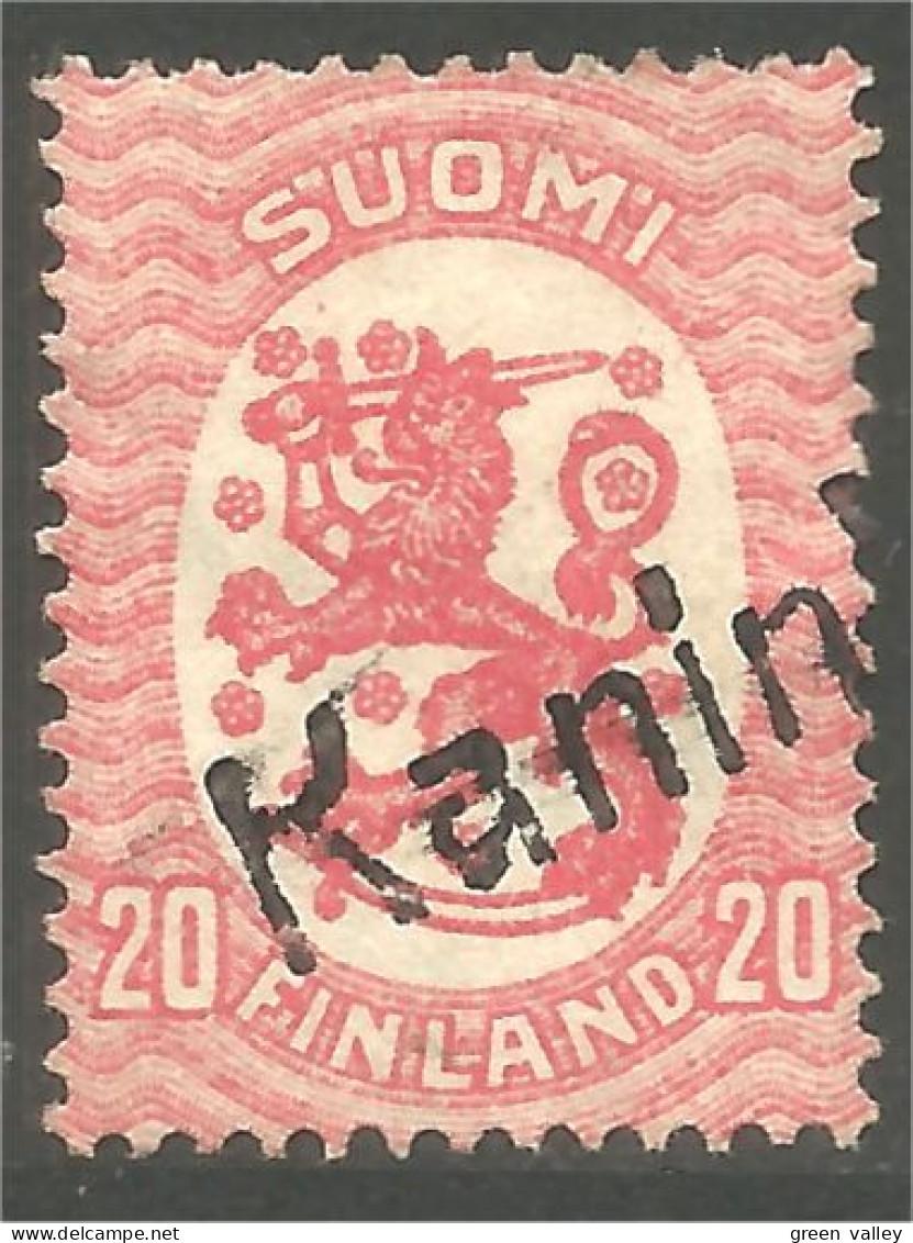 396 Finland 1920 20p Brown Surcharge Kanin (FIN-171) - Gebruikt