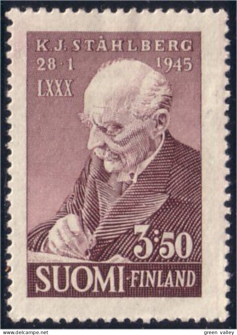 396 Finland Stahlberg MH * Neuf CH (FIN-10) - Unused Stamps