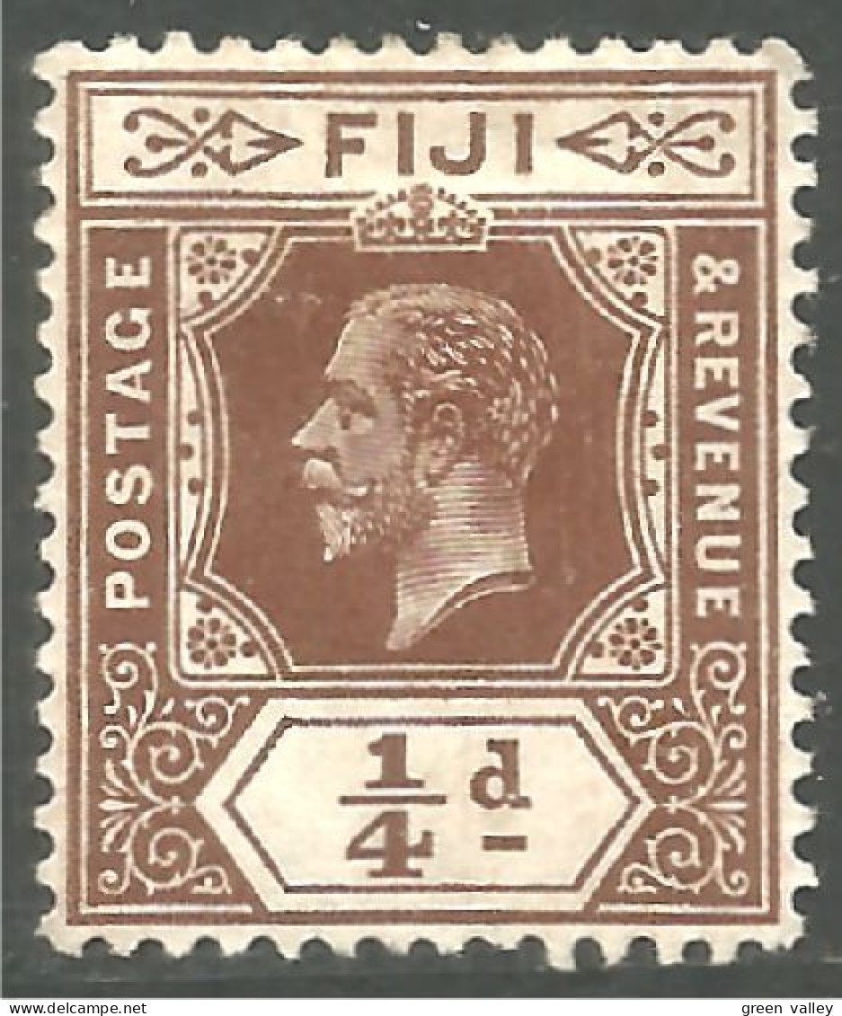 394 Fiji 1/4c Brown George V MH * Neuf CH (FIJ-45) - Fiji (...-1970)