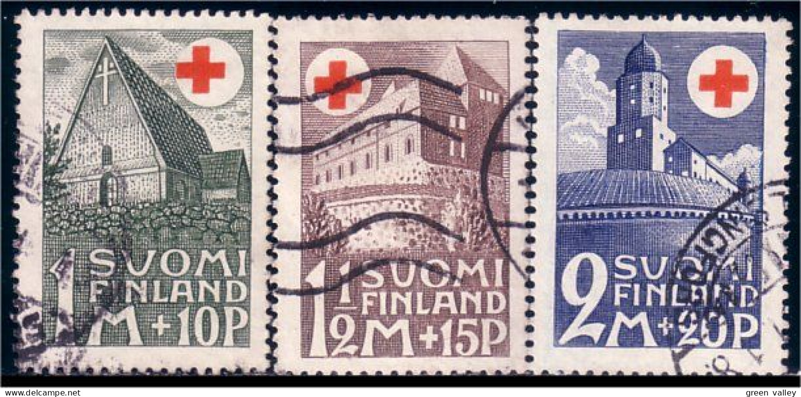 396 Finland Red Cross Hattula Hameenlinna Viipuri (FIN-1) - Usados