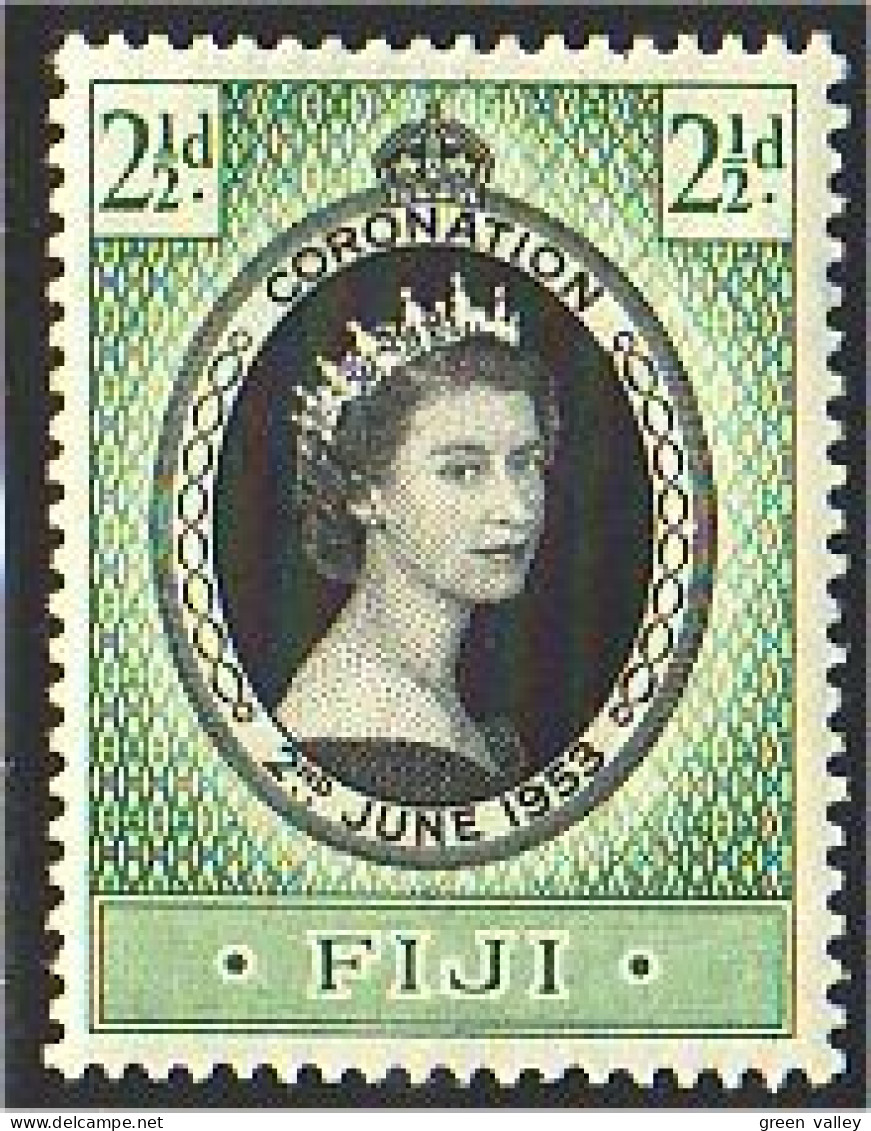 394 Fiji Coronation 1952 MH * Neuf (FIJ-10) - Case Reali