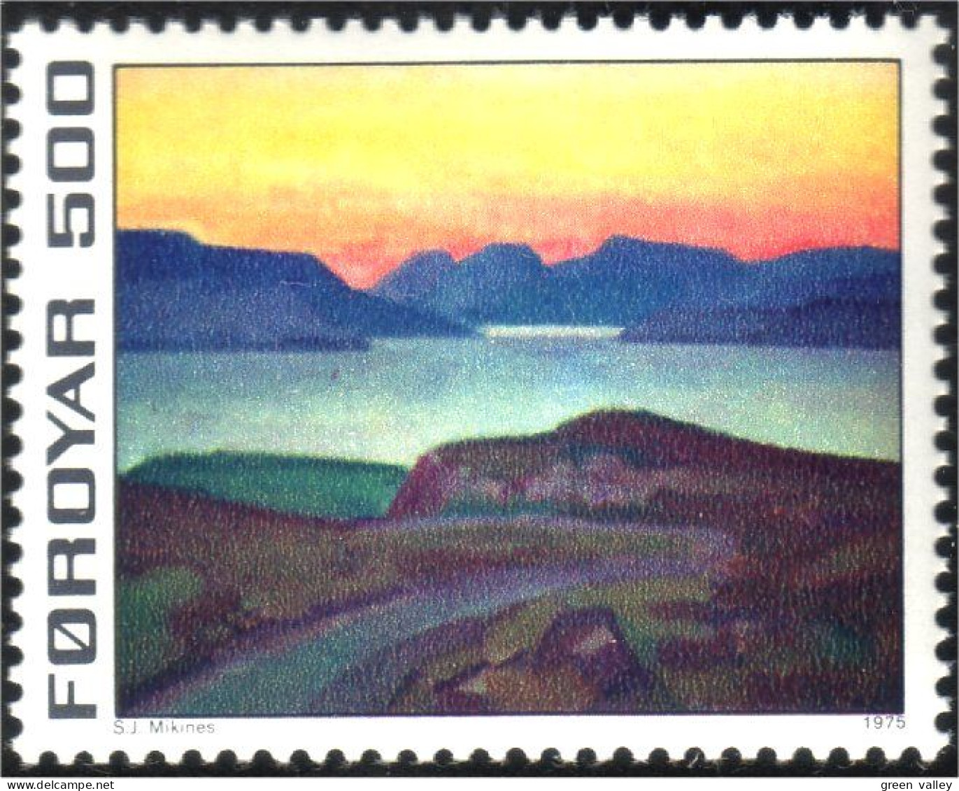 392 Faroe Mikines Painting Tableau MNH ** Neuf SC (FAR-12c) - Other & Unclassified