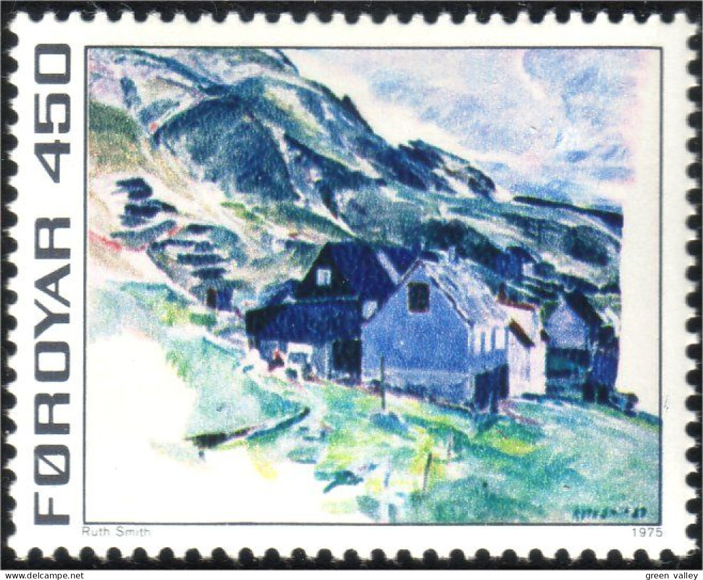 392 Faroe Smith Painting Tableau MNH ** Neuf SC (FAR-11c) - Other & Unclassified