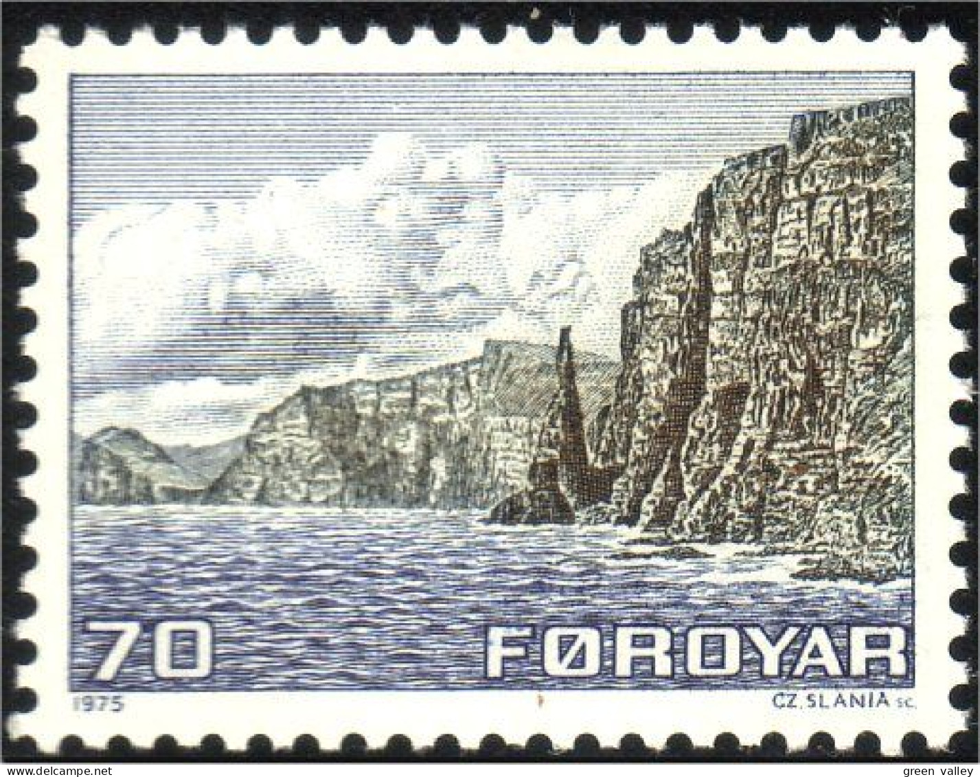392 Faroe Landscape Paysage MNH ** Neuf SC (FAR-3b) - Other & Unclassified