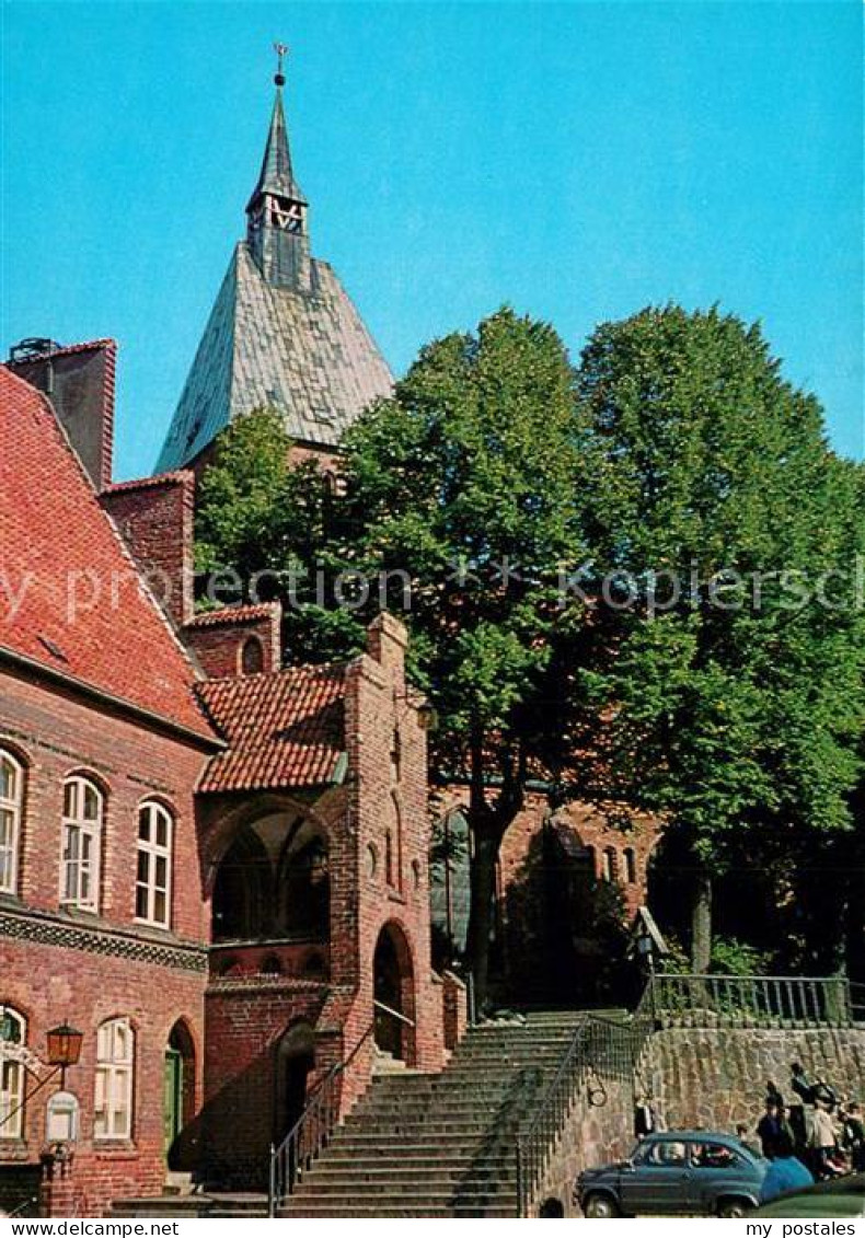 73272950 Moelln Lauenburg Rathaus Mit St Nikolai Kirche Moelln Lauenburg - Mölln