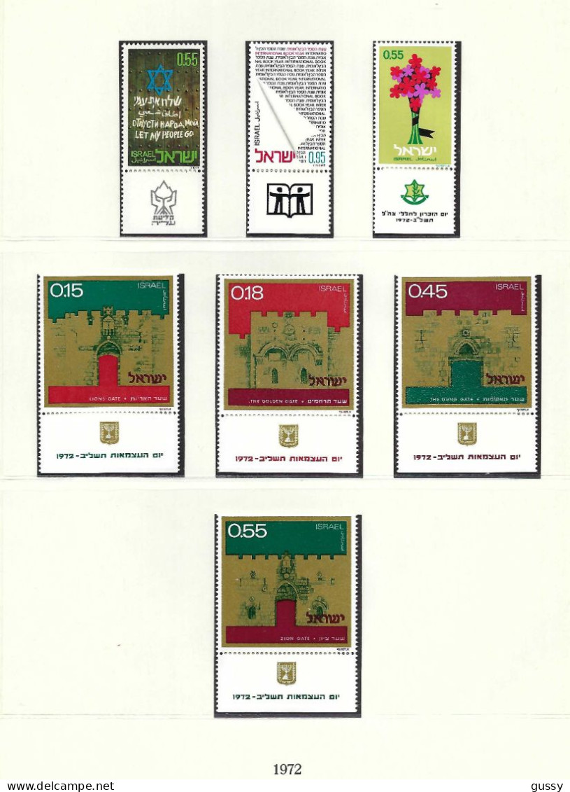 ISRAEL Ca.1971-72: Lot De Neufs** Avec Tabs - Unused Stamps (with Tabs)