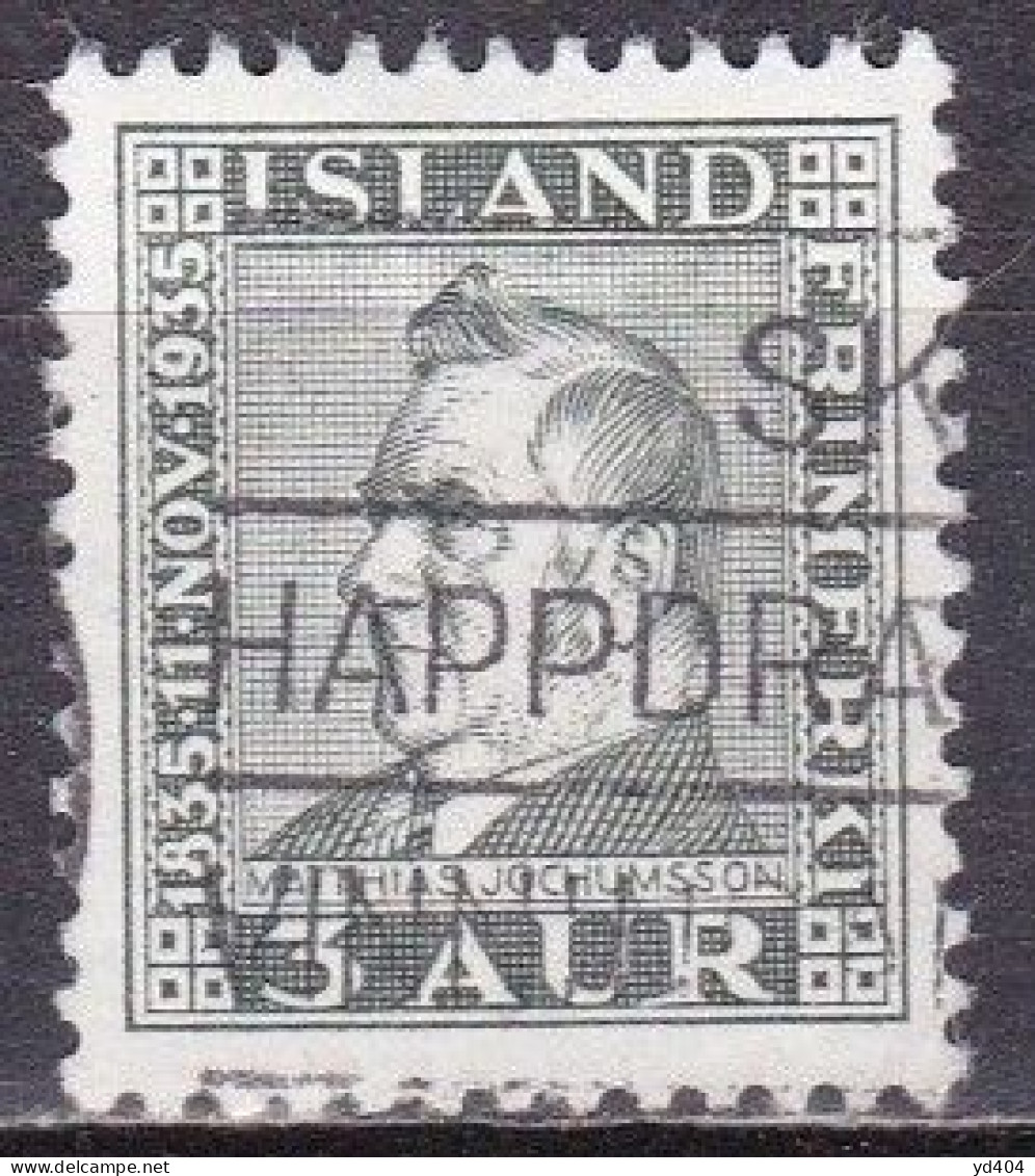 IS031A – ISLANDE – ICELAND – 1935 – MATHIAS JOCHUMSSON – SG # 216 USED - Oblitérés