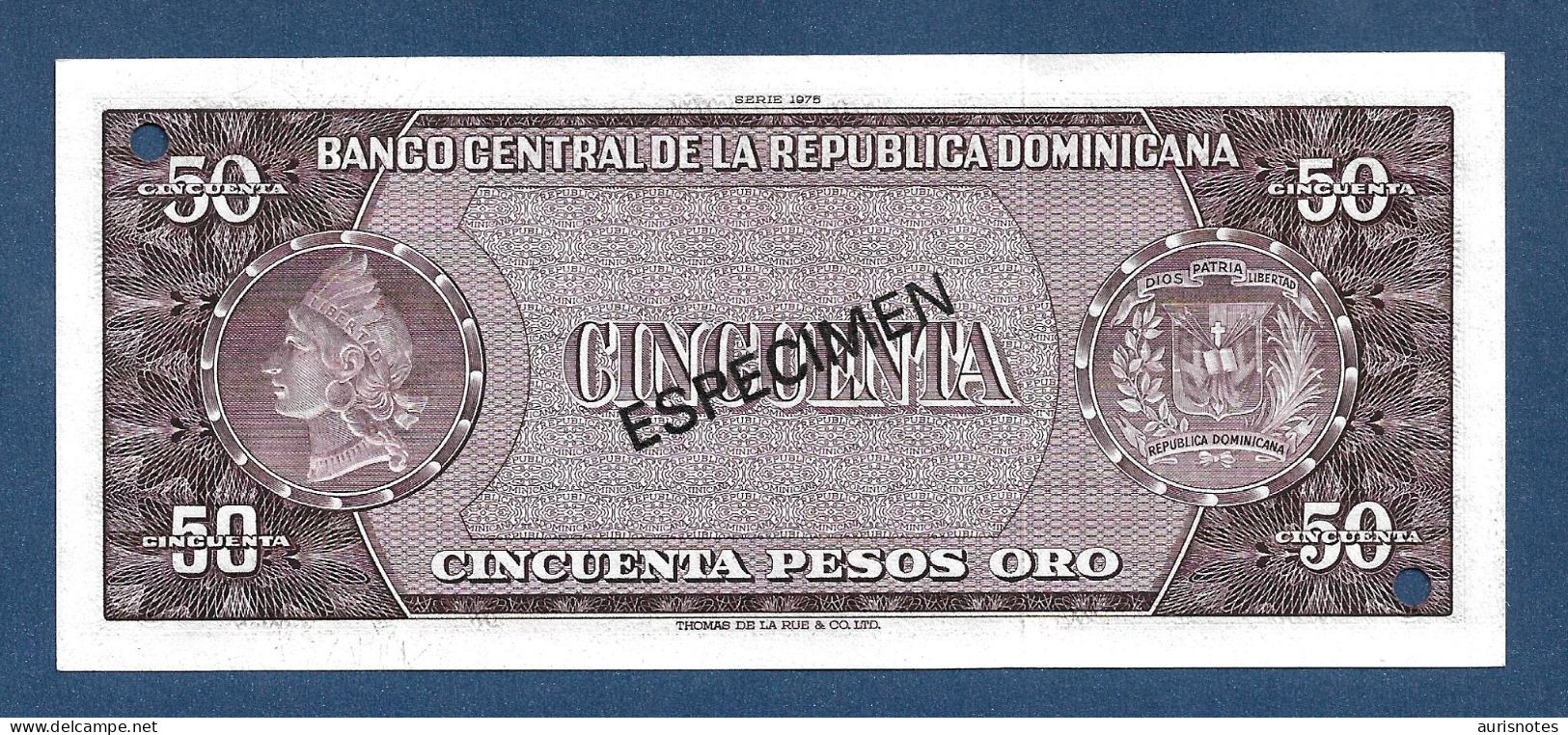 Dominican Republic 50 Pesos Oro 1975 P112 Specimen UNC - Dominikanische Rep.