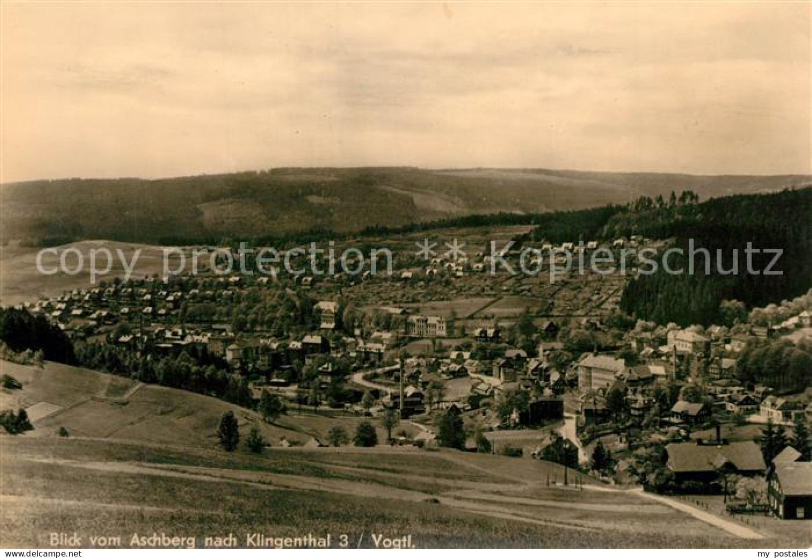 73272011 Klingenthal Vogtland Panorama Blick Vom Aschberg Handabzug Klingenthal  - Klingenthal