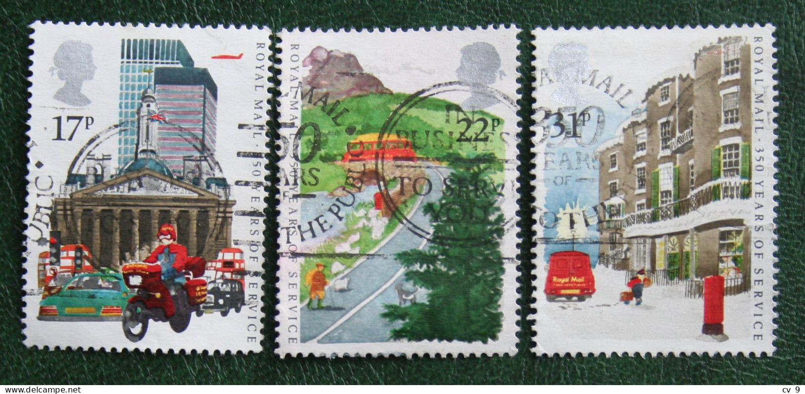 POST OFFICE BRIDGE AIRPLANE MOTOR BIKE Mi 1035-1037 1985 Used Gebruikt Oblitere ENGLAND GRANDE-BRETAGNE GB GREAT BRITAIN - Used Stamps