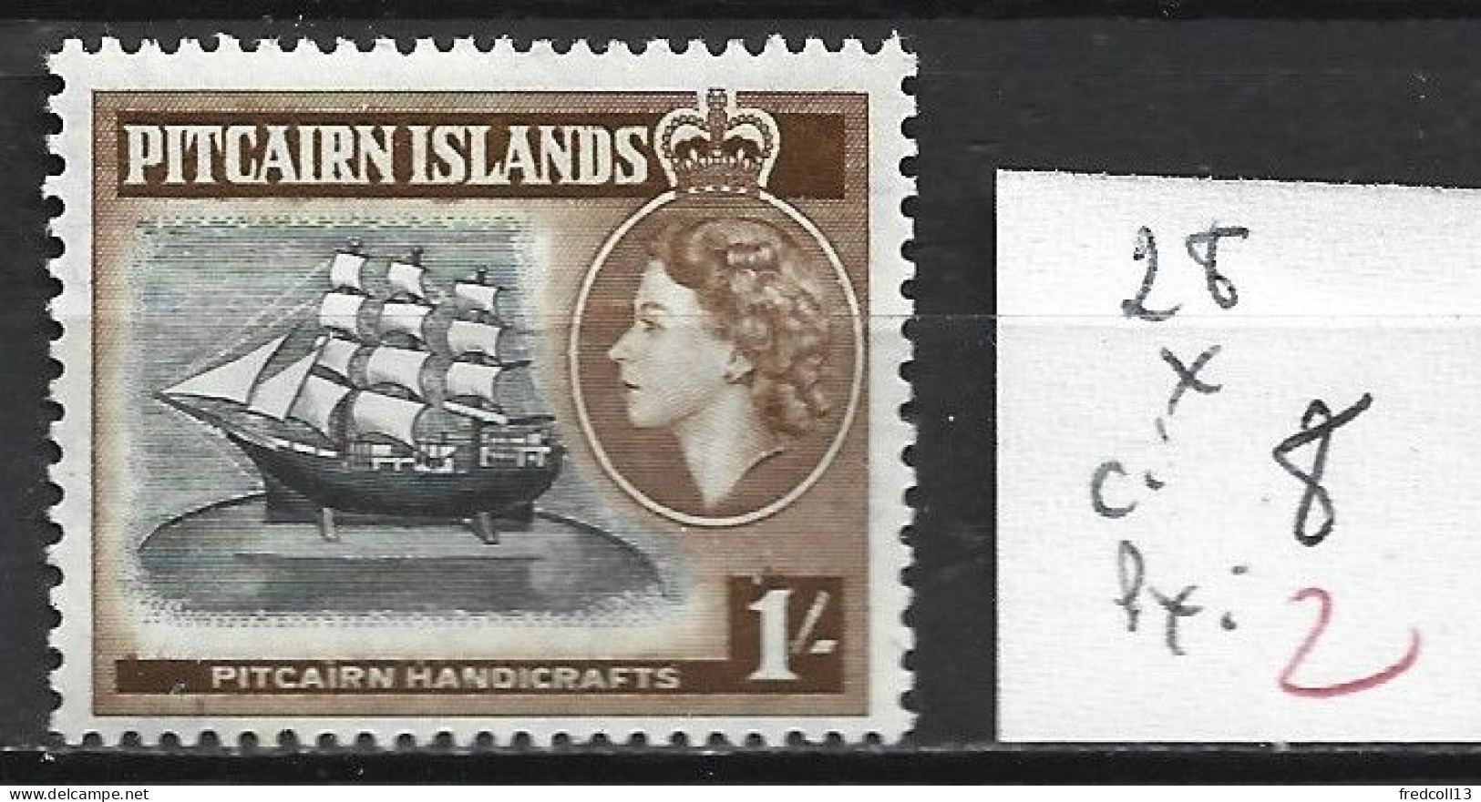 PITCAIRN 25 * Côte 8 € - Pitcairn Islands