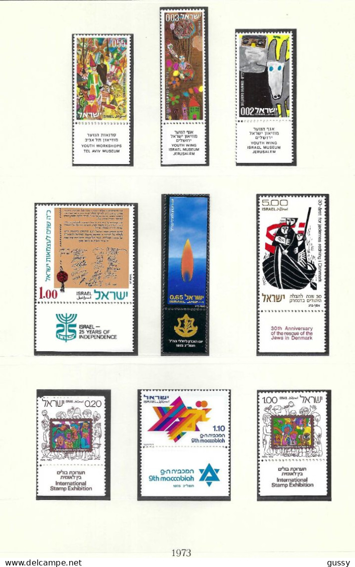 ISRAEL Ca.1972-73: Lot De Neufs** Avec Tabs - Unused Stamps (with Tabs)