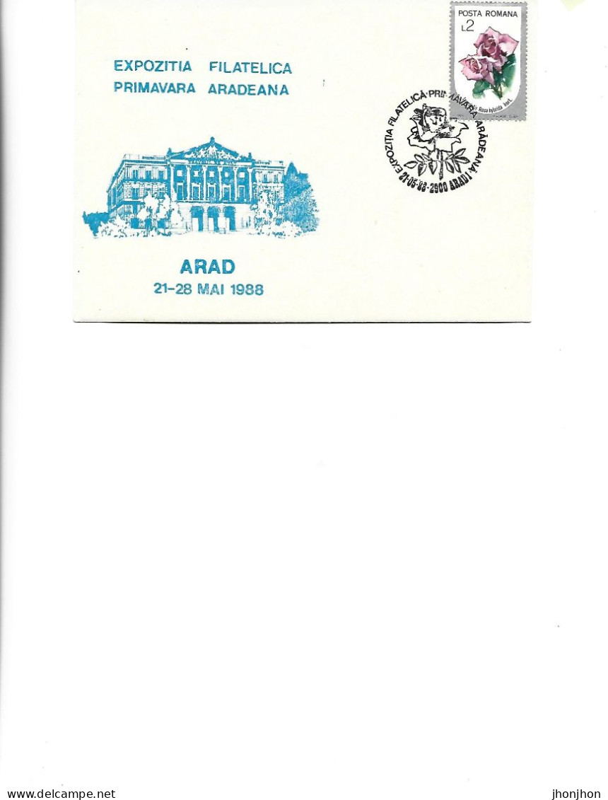 Romania - Occasional Env 1988 - Philatelic Exhibition "Aradean Spring", 21-28.05.1988, Arad - Postmark Collection