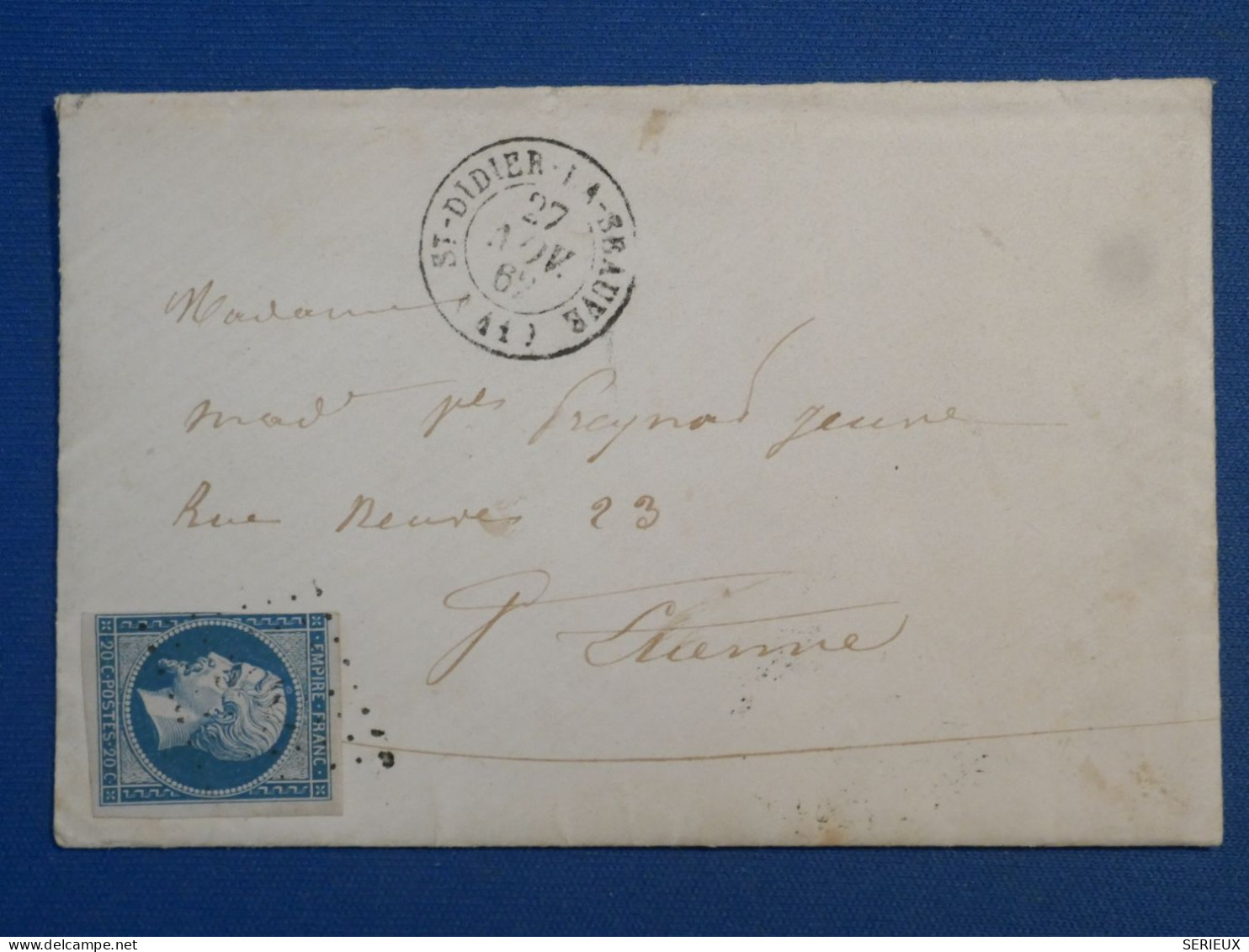 DL 5  FRANCE BELLE  LETTRE  1867 PETIT BUREAU ST DIDIER  A  ST ETIENNE    ++N°14++    AFF..INTERESSANT +++ + - 1849-1876: Periodo Clásico