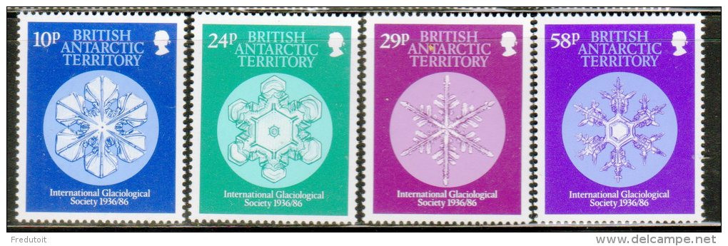 TERRITOIRE ANTARCTIQUE BRITANNIQUE - N°156/9 ** (1986) Glaciologie - Unused Stamps