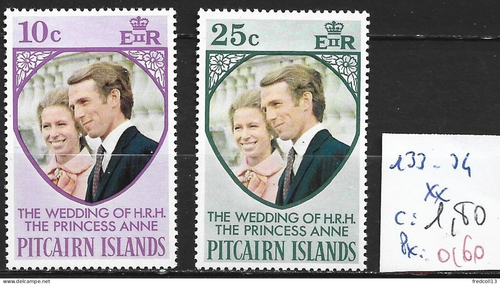 PITCAIRN 133-134 ** Côte 1.80 € - Pitcairn Islands