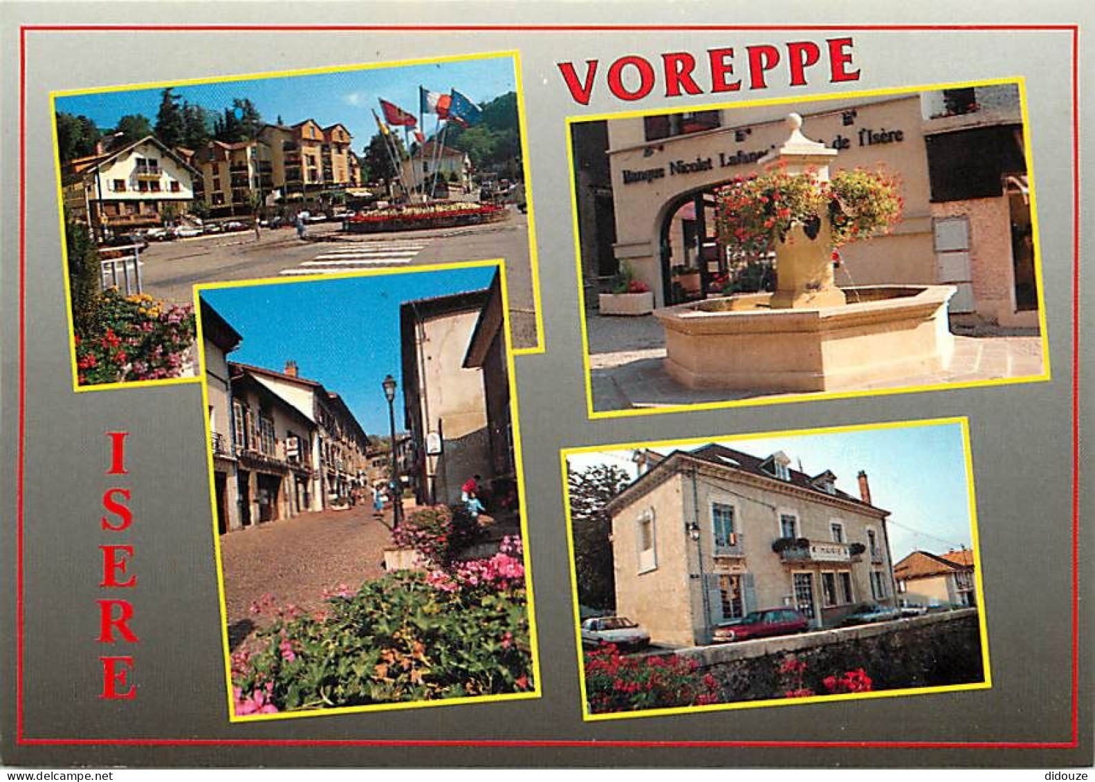 38 - Voreppe - Multivues - Le Centre Ville, La Fontaine, La Mairie Et La Rue Piétonne - Carte Neuve - CPM - Voir Scans R - Voreppe