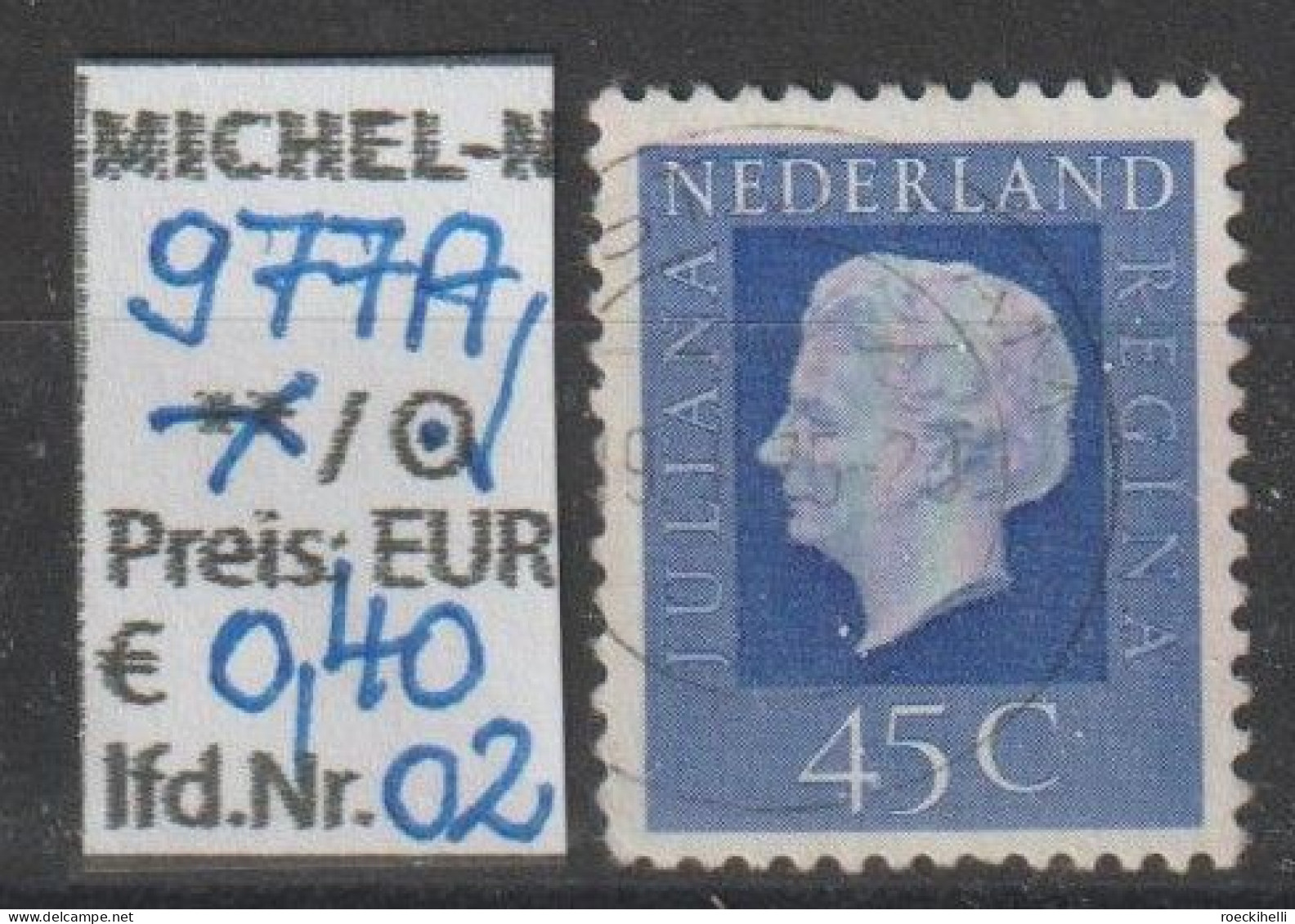 1972 - NIEDERLANDE - FM/DM "Königin Juliana" 45 C Violettultramarin - O Gestempelt - S. Scan (977Ao 01-03 Nl) - Oblitérés