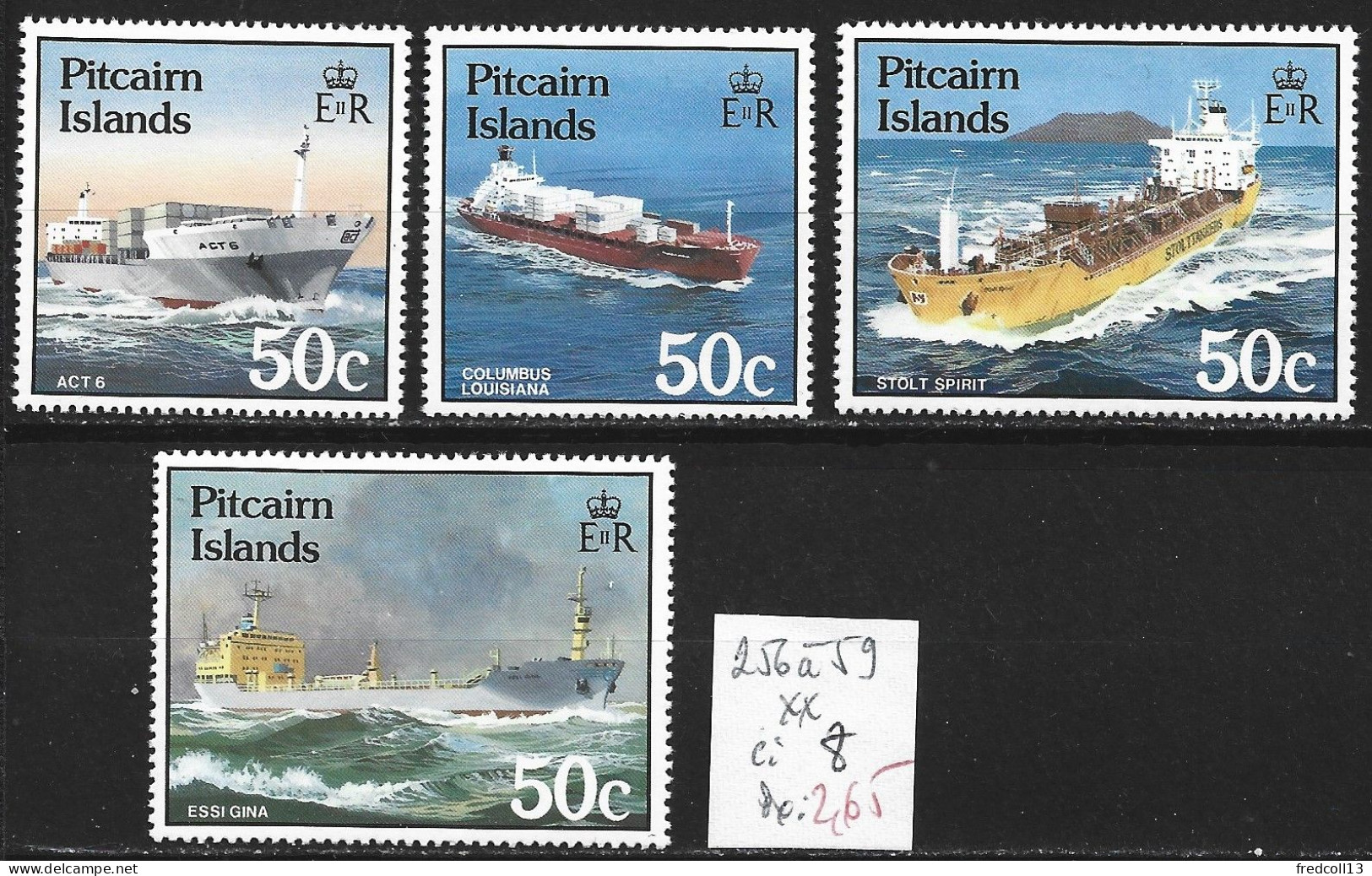 PITCAIRN 256 à 59 ** Côte 8 € - Pitcairninsel