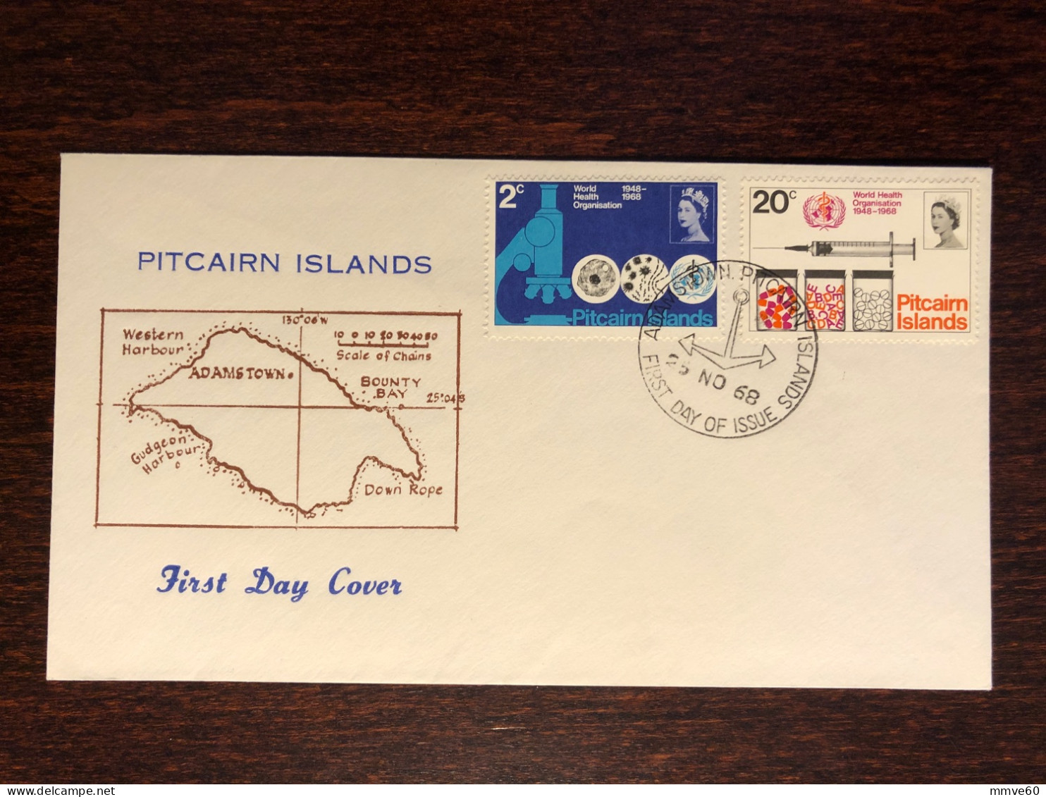 PITCAIRN  FDC COVER 1968 YEAR WHO HEALTH MEDICINE STAMPS - Pitcairninsel