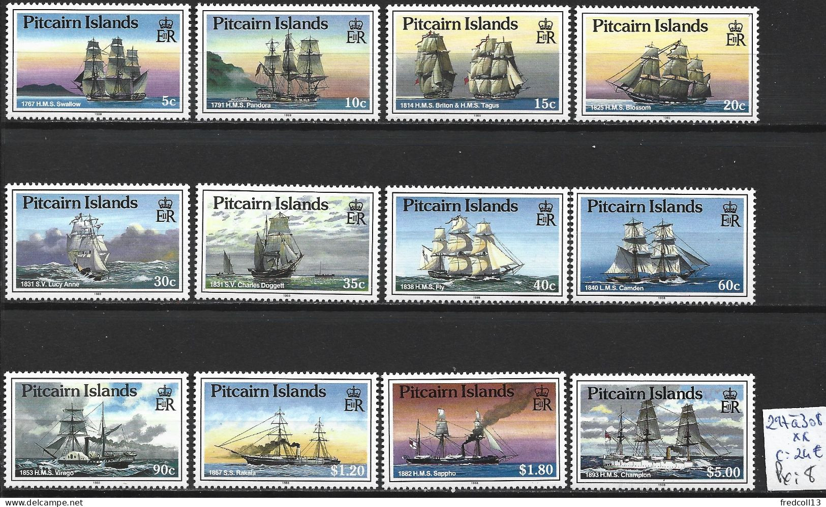 PITCAIRN 297 à 308 ** Côte 24 € - Pitcairninsel