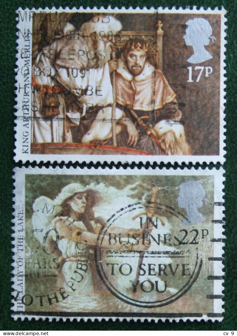 ARTHURIAN LEGENDS (Mi 1039-1040) 1985 Used Gebruikt Oblitere ENGLAND GRANDE-BRETAGNE GB GREAT BRITAIN - Used Stamps