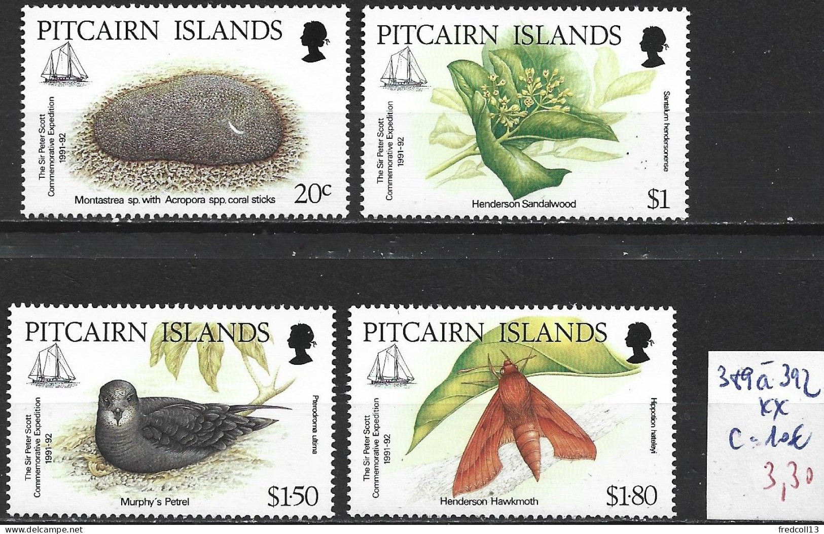 PITCAIRN 389 à 92 ** Côte 10 € - Pitcairn Islands