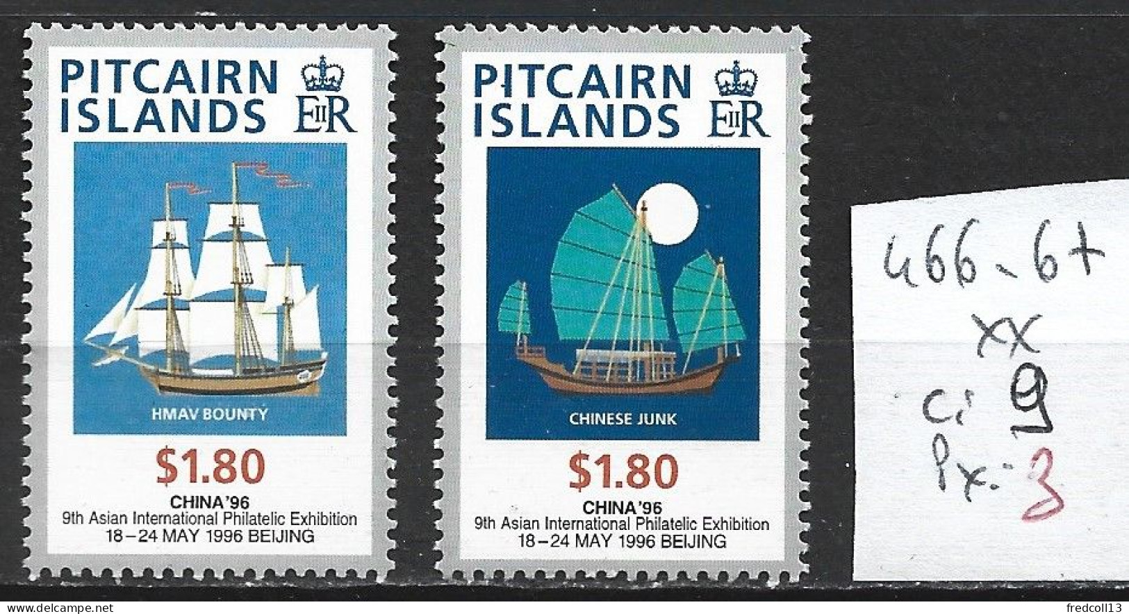 PITCAIRN 466-67 ** Côte 9 € - Pitcairninsel