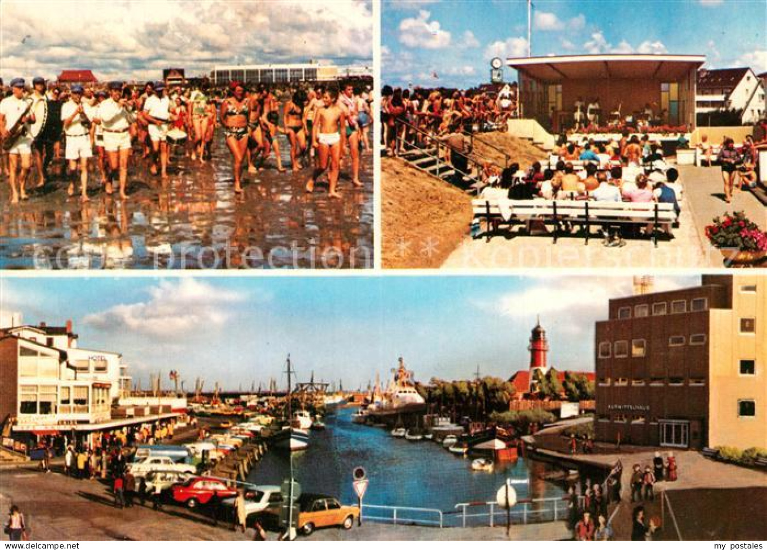 73270440 Buesum Nordseebad Strand Konzertpavillon Hafen Leuchtturm Buesum Nordse - Büsum