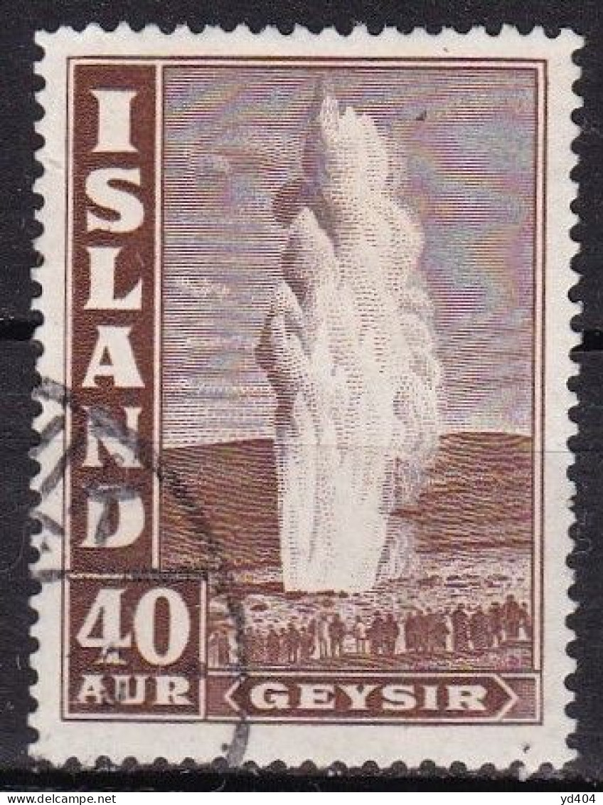 IS036A – ISLANDE – ICELAND – 1938 – THE GREAT GEYSER – SG # 227 USED 32 € - Gebraucht