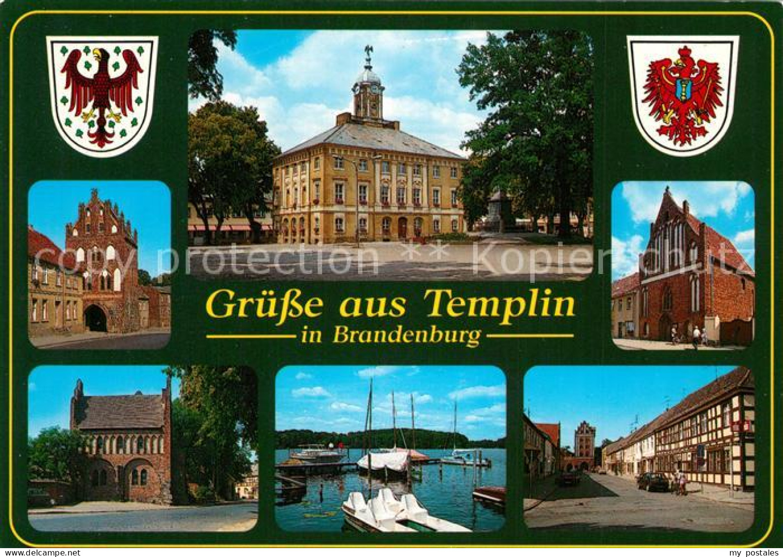 73270427 Templin Tor Marktplatz Historisches Rathaus Giebelhaus Hafen Fachwerkha - Templin