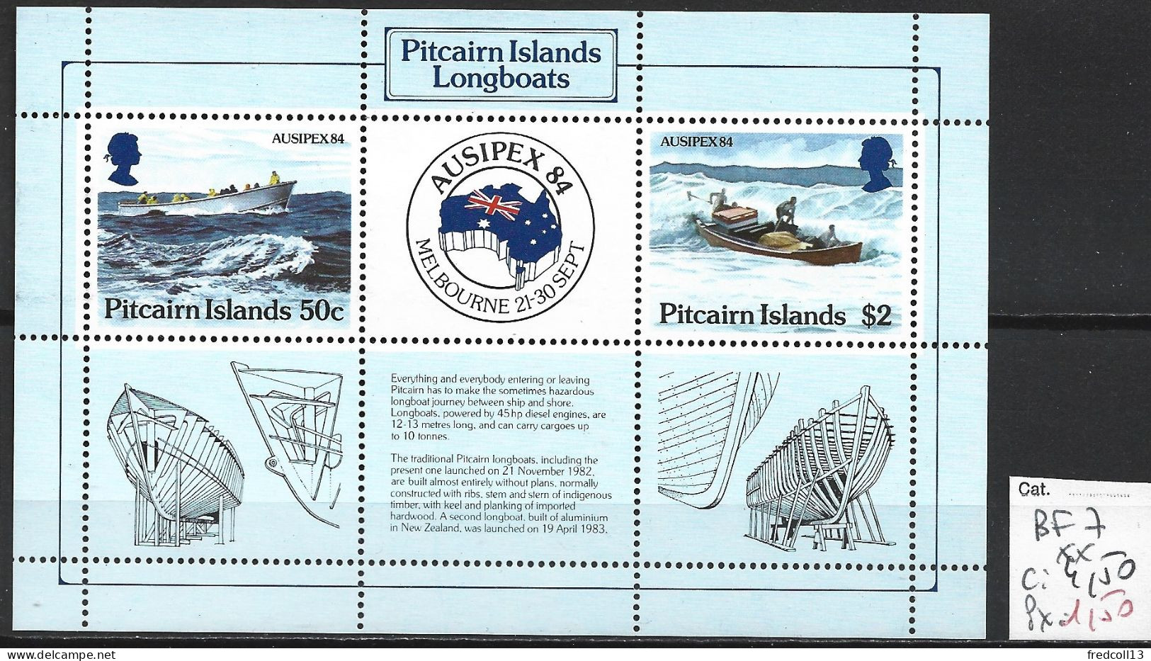 PITCAIRN BF 7 ** Côte 4.50 € - Pitcairn Islands