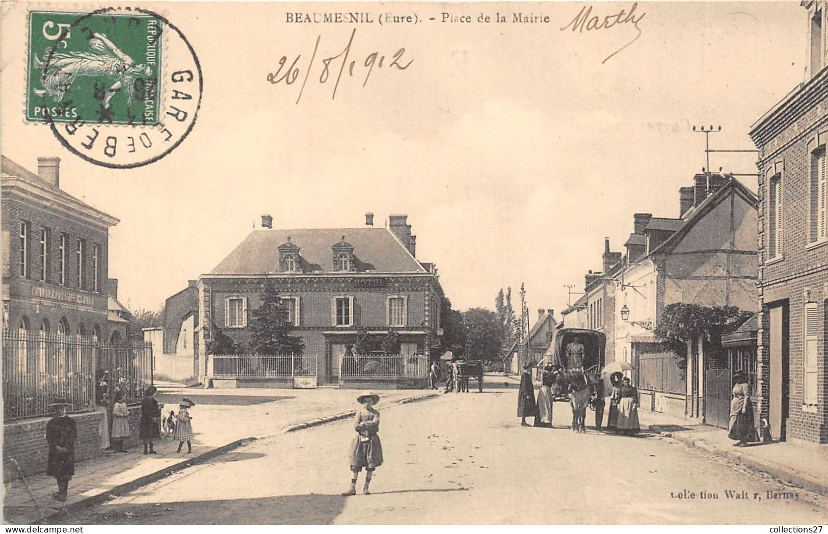 27-BEAUMESNIL- PLACE DE LA MAIRIE - Beaumesnil