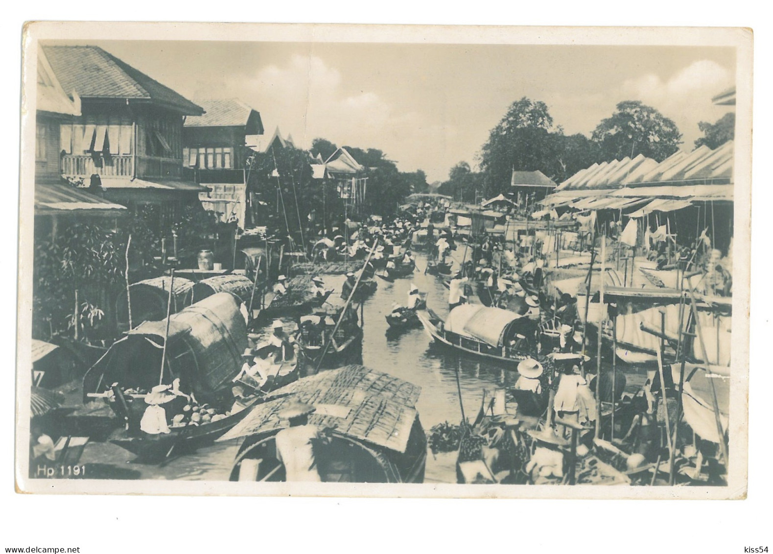 TH 20 - 18602 BANGKOK, Market, Thailand - Old Postcard, Real PHOTO - Used - 1936 - Tailandia