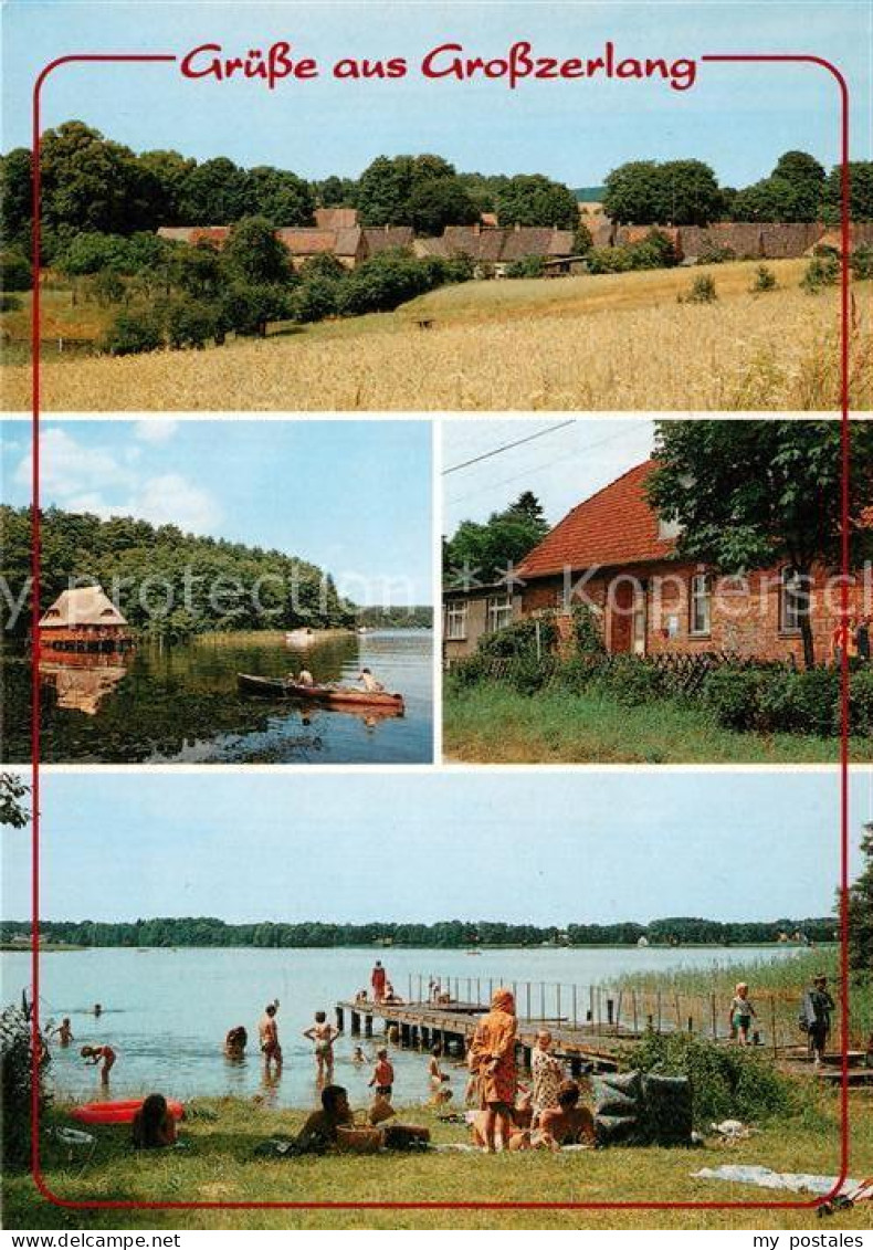 73268255 Grosszerlang Blick Ueber Die Felder Bootshaus Paelitzsee Badesteg Gross - Zechlinerhütte