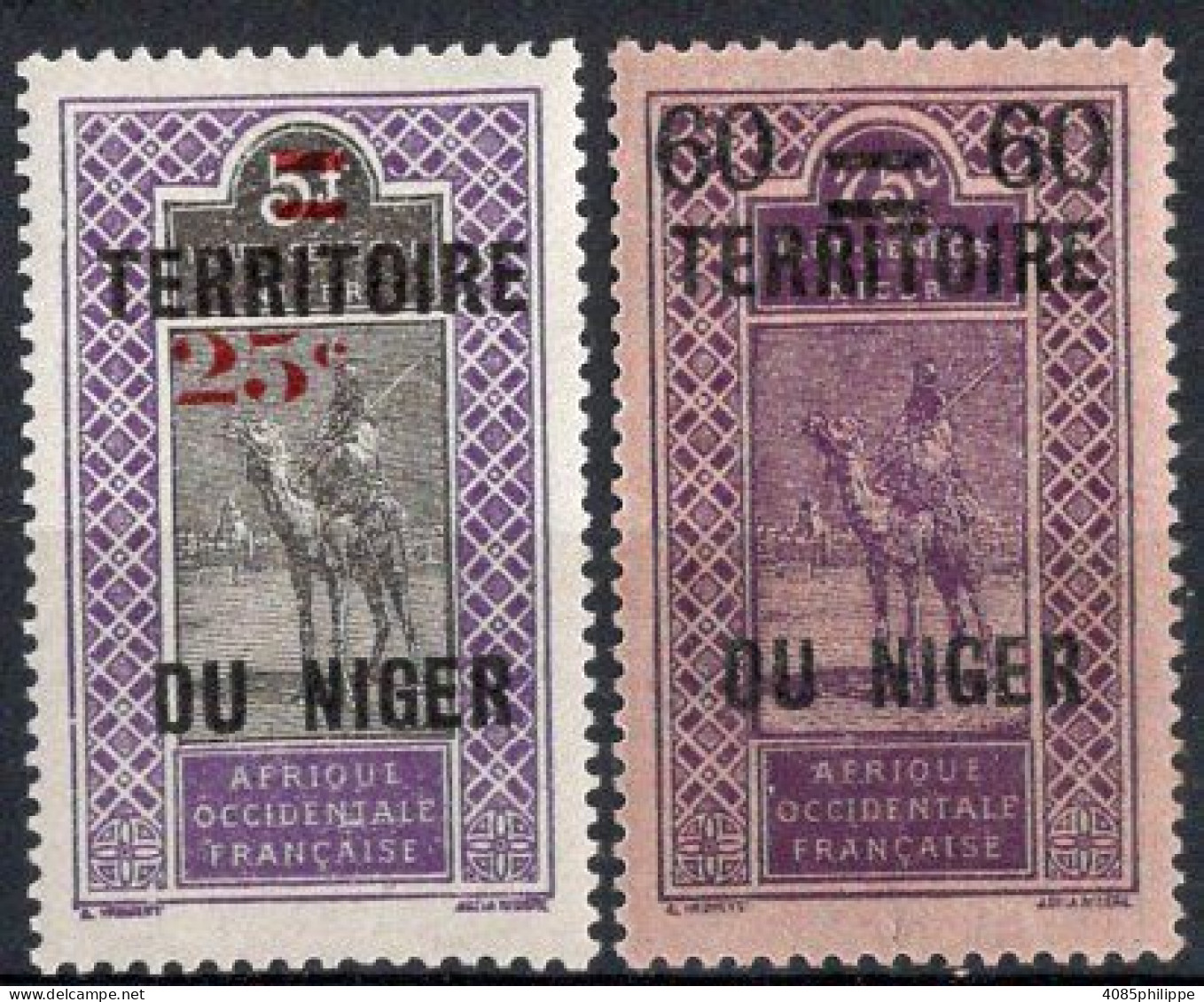 NIGER Timbres-poste N°20* & 21* Neufs Charnières Cote : 2€00 - Nuovi