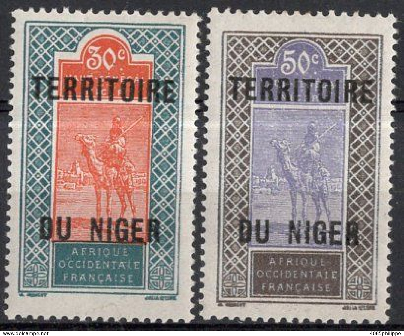 NIGER Timbres-poste N°26* & 27* Neufs Charnières Cote : 2€50 - Unused Stamps