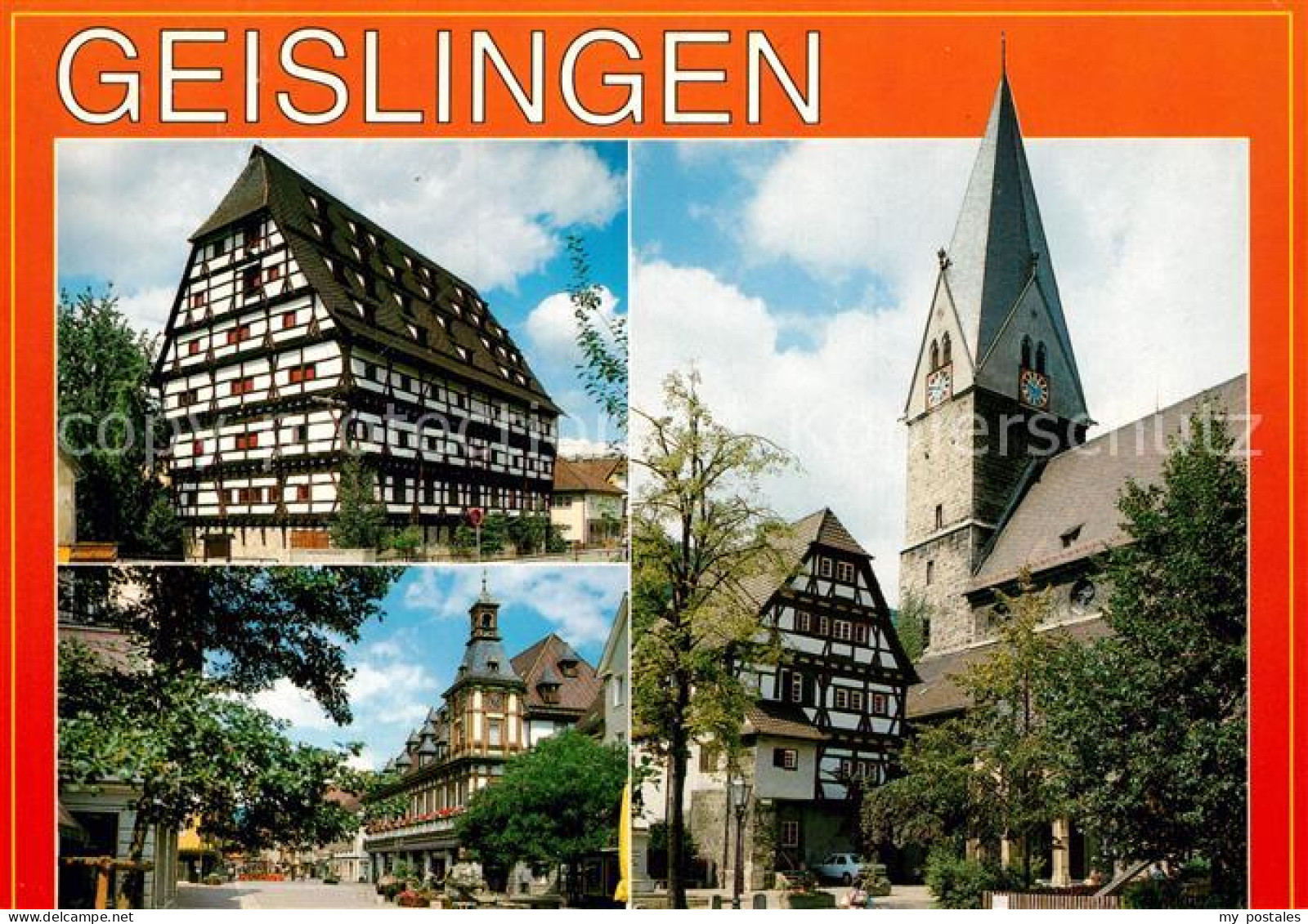 73267523 Geislingen Steige Fachwerkhaus Strassenpartie Kirche Geislingen Steige - Geislingen