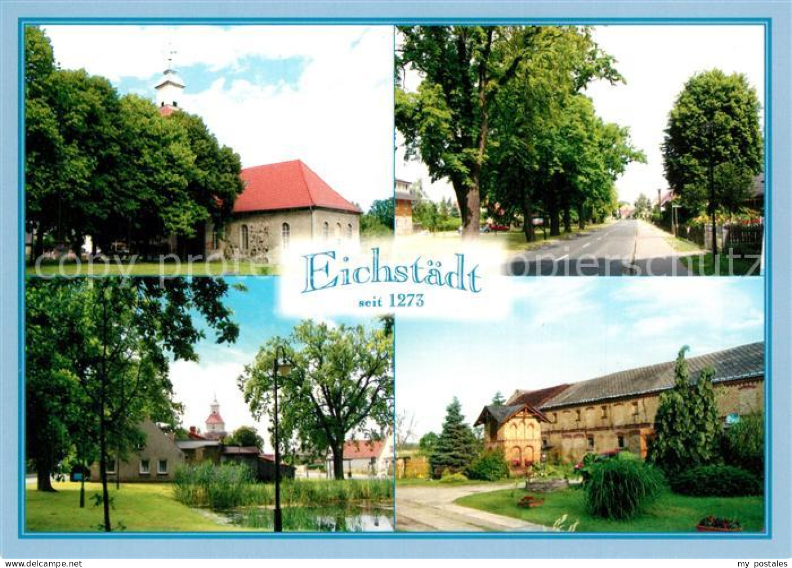 73267303 Eichstaedt Gemeinde Oberkraemer Kirche Am Eichenweg Teich Eichenring Ta - Oberkrämer