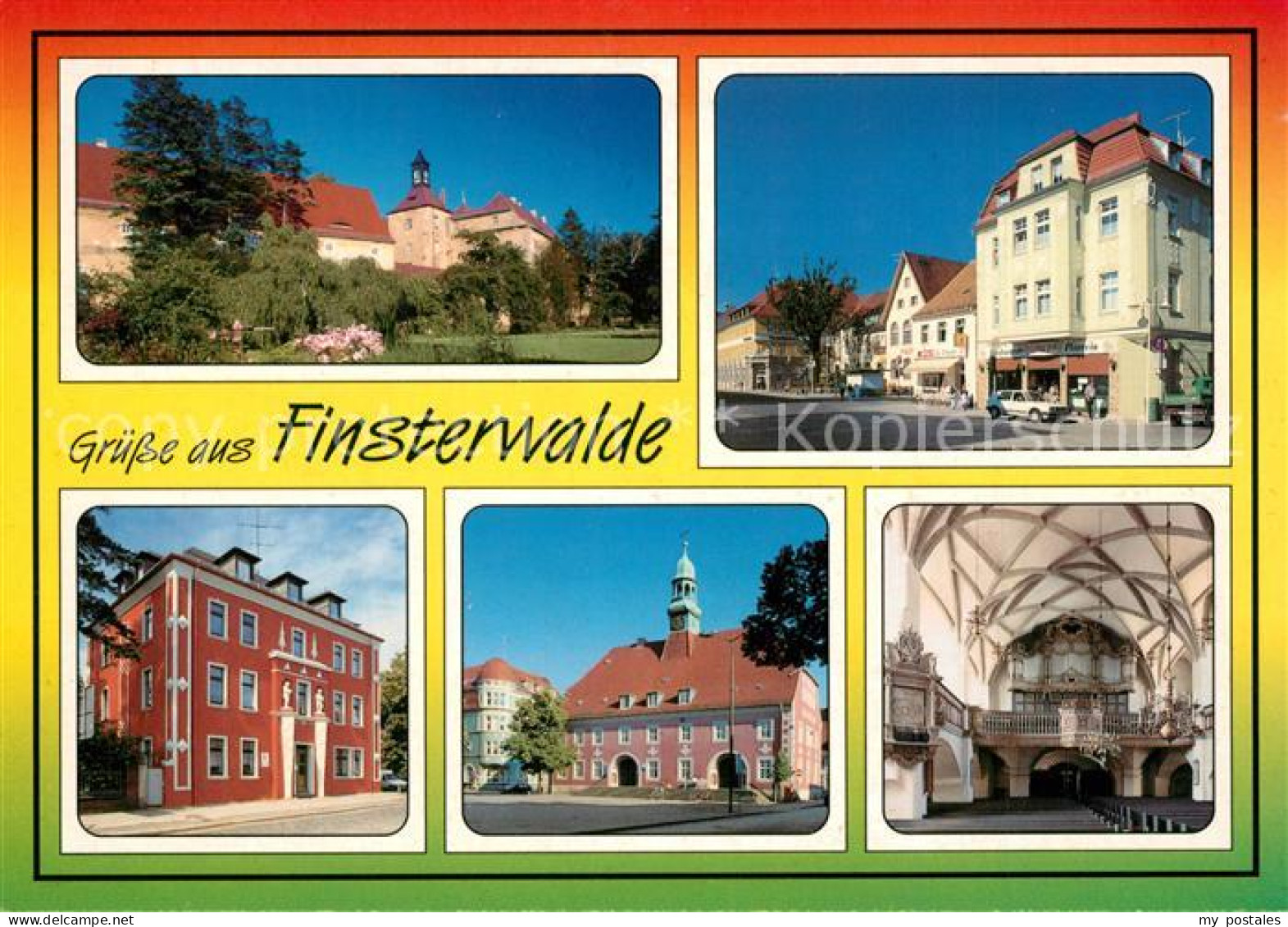 73266868 Finsterwalde Schloss Berliner Strasse Gutenberghaus Rathaus Kirche Orge - Finsterwalde