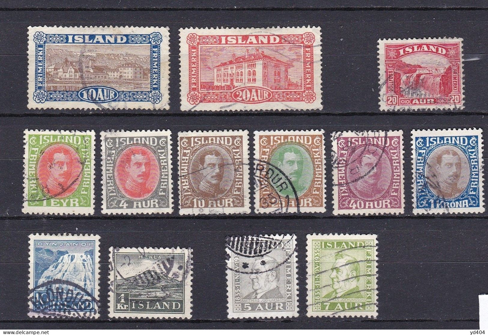 IS032B – ISLANDE – ICELAND – 1925-1935 – SMALL USED LOT – 38 € - Gebruikt