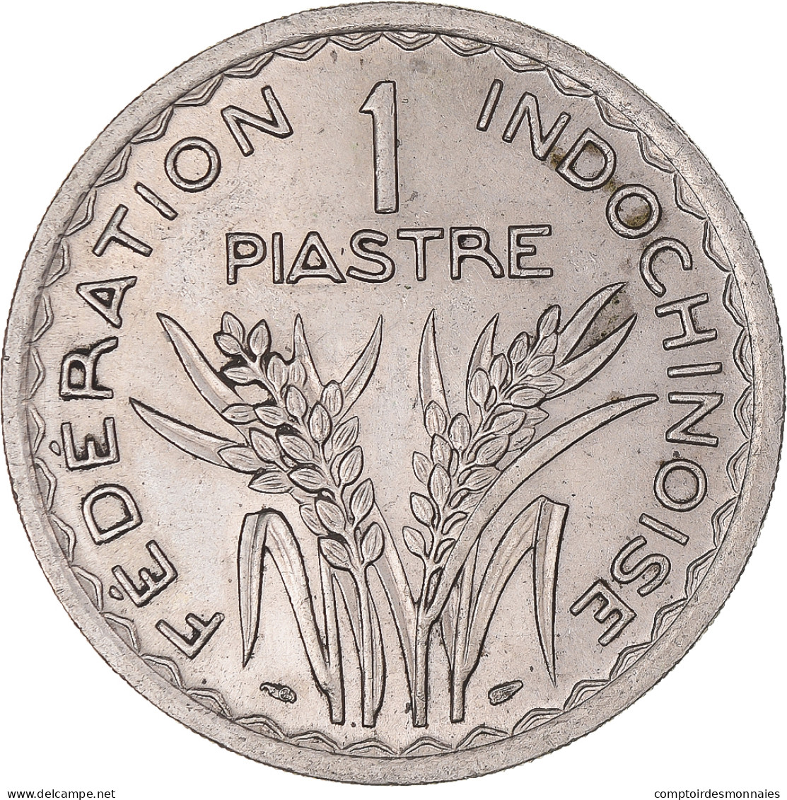 Monnaie, Indochine Française, Piastre, 1947, Paris, TTB+, Cupro-nickel - Andere & Zonder Classificatie