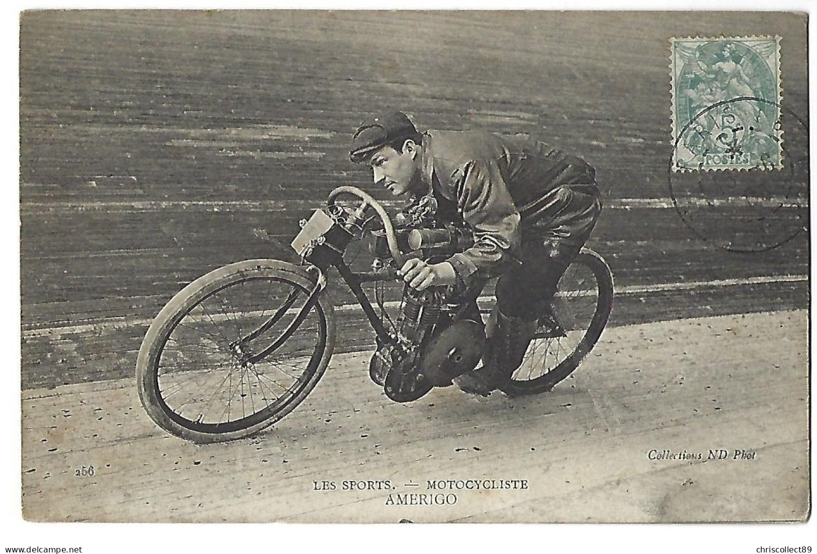 Carte Postale  Les Sports - Motocycliste  Americo - Motorradsport