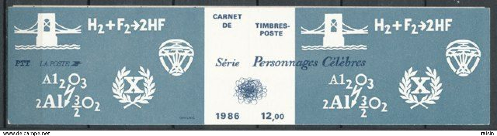 France 1986 Carnet Personnages Célèbres  Neuf Non Plié - Personajes