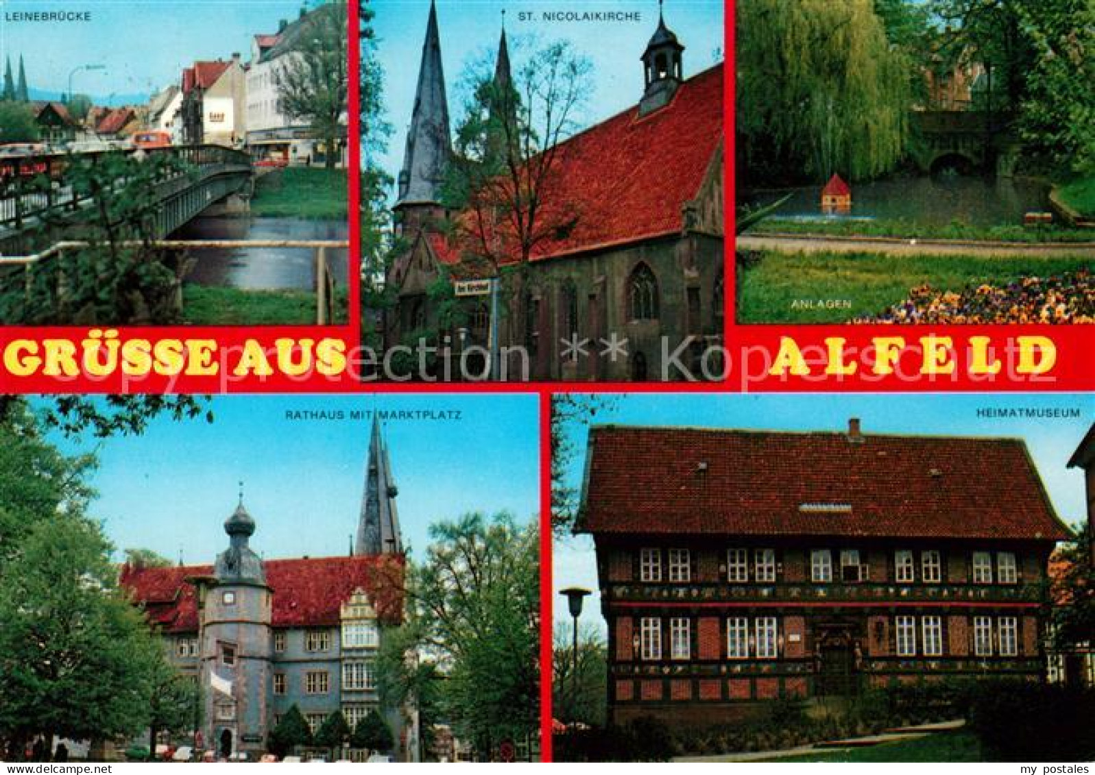 73266047 Alfeld Leine Leinebruecke St Nicolaikirche Anlagen Rathaus Marktplatz H - Alfeld