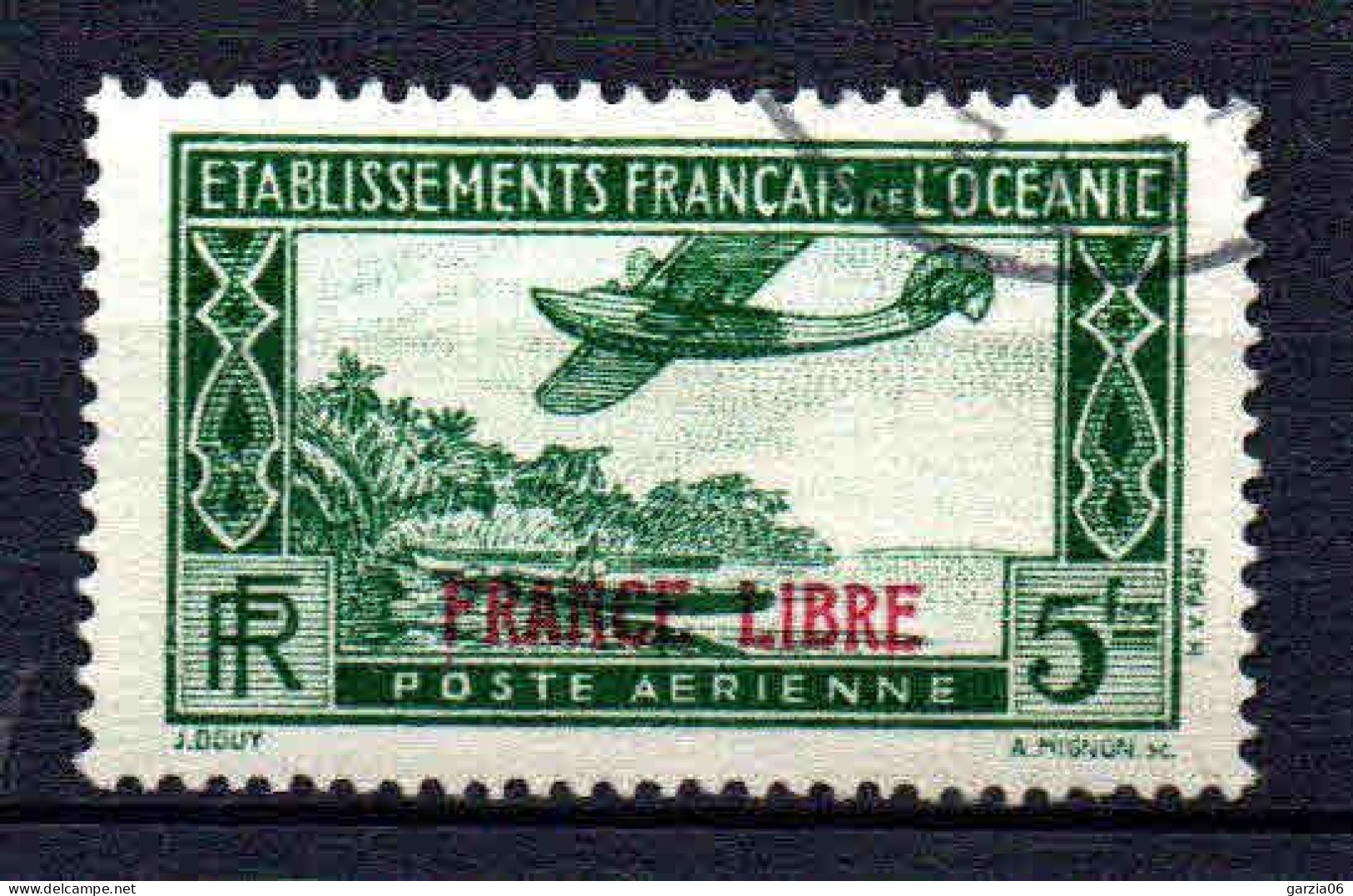 Océanie - 1941 -  Avion  Surch " France Libre " - PA 3 - Oblit - Used - Poste Aérienne