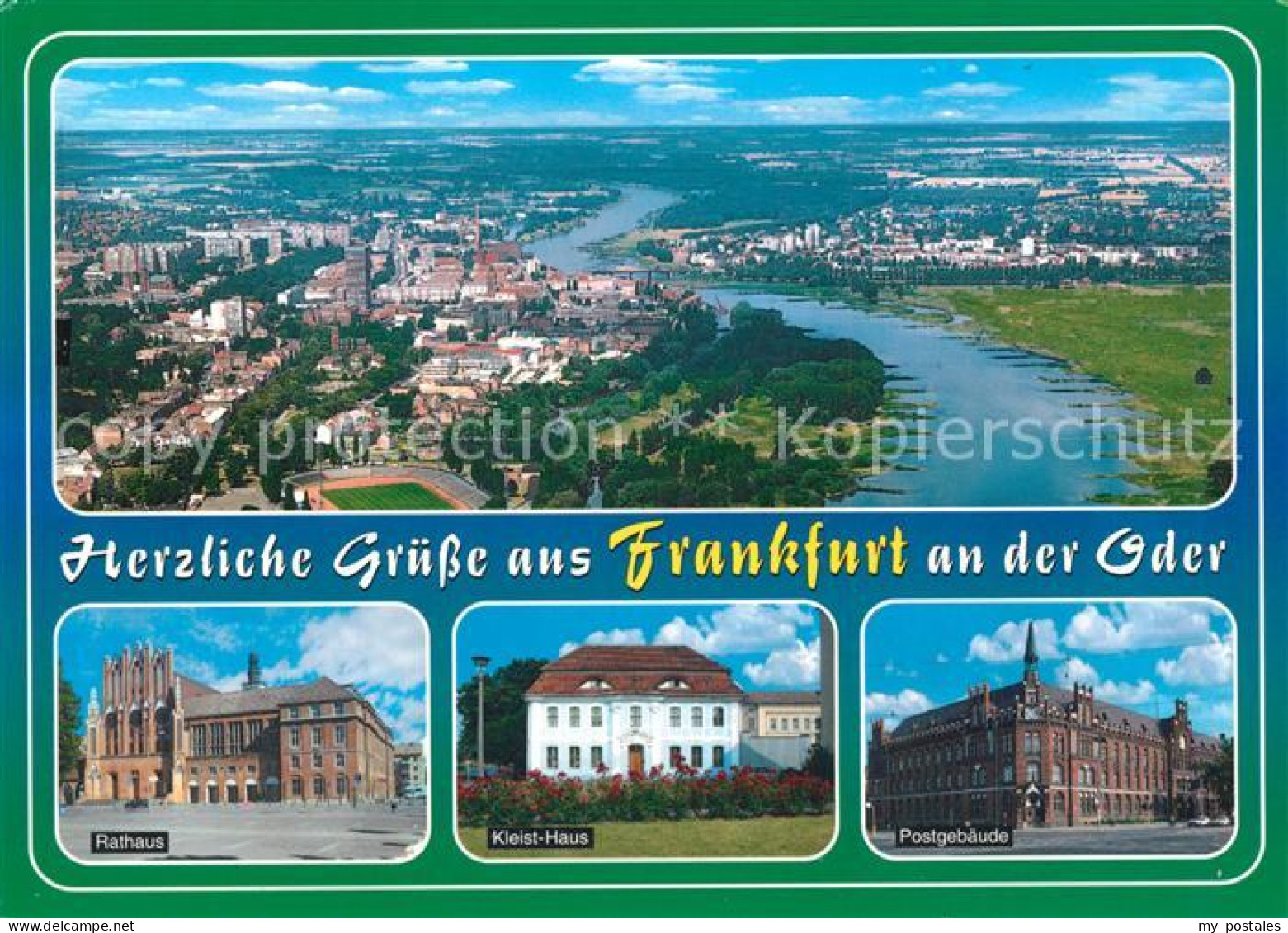 73265722 Frankfurt Oder Rathaus Kleist Haus Postgebaeude Fliegeraufnahme Frankfu - Frankfurt A. D. Oder