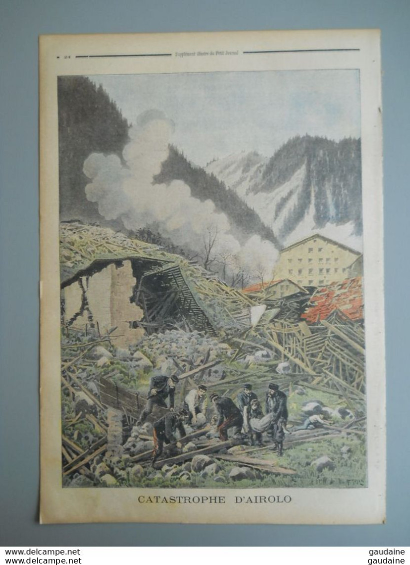 LE PETIT JOURNAL N°426 - 15 JANVIER 1899 - LE REVEIL DE VACHER - CATASTROPHE D'AIROLO SUISSE - Le Petit Journal