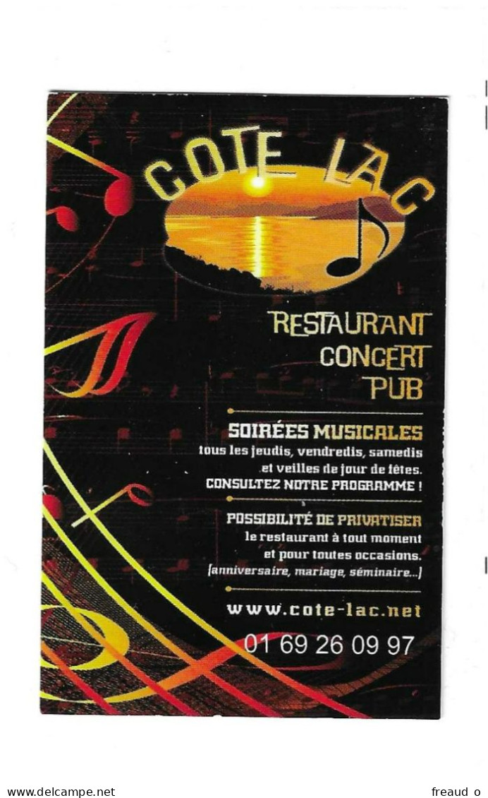 Carte De Visite RESTAURANT CONCERT PUB - 91340 OLLAINVILLE - - Other & Unclassified